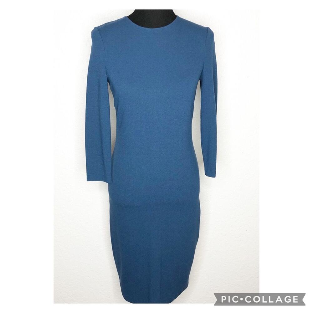 Vince blue sheath dress zipper back size Extra Small XS